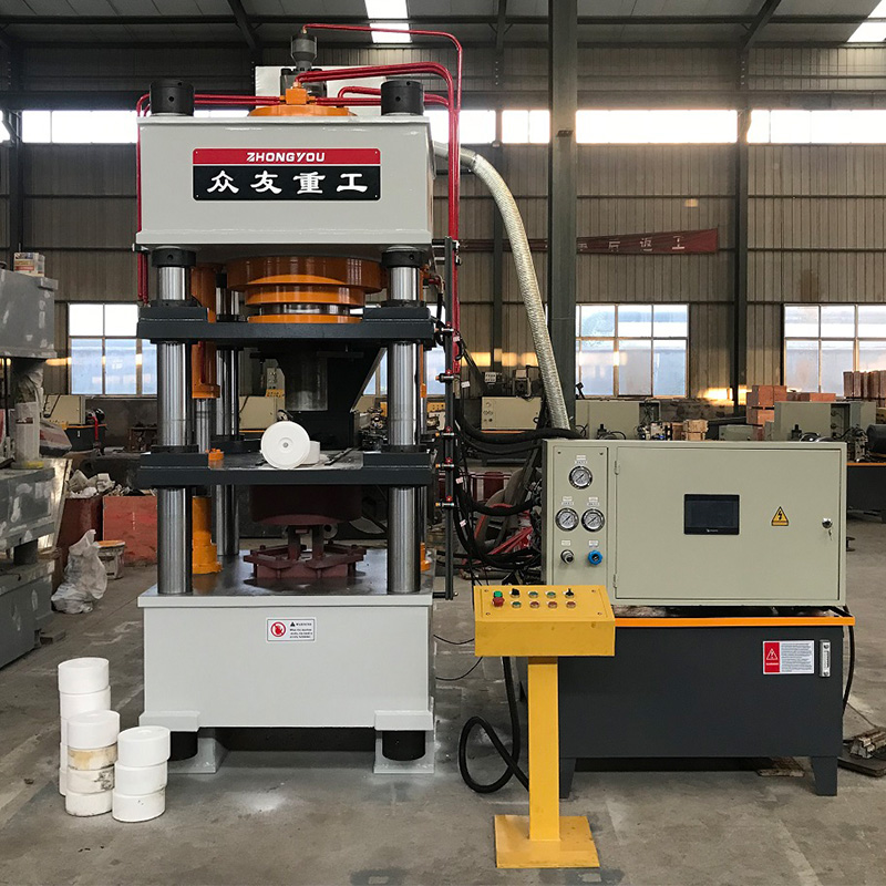 315噸圓柱形鹽磚機(jī) 315T成型油壓機(jī)