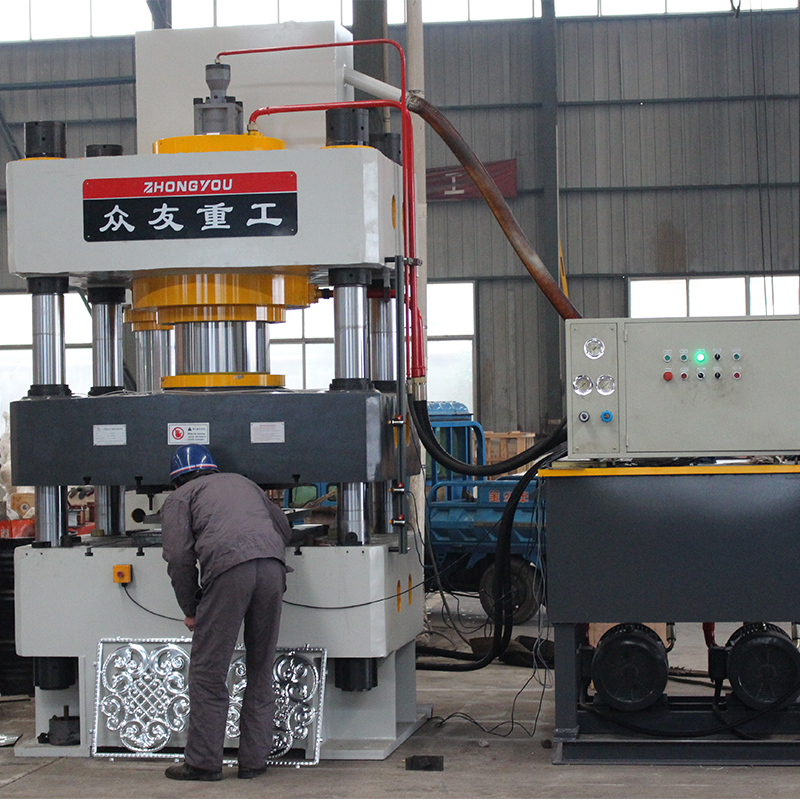 500噸壓花切花四柱液壓機
